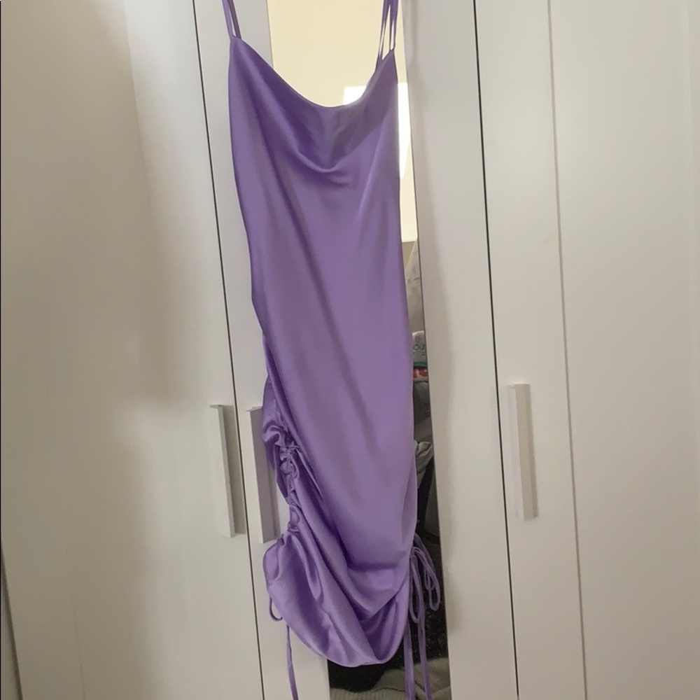 Purple slip dress